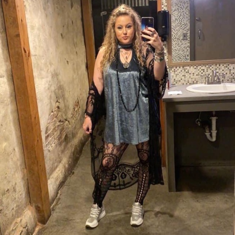 Grey Velvet Dress
